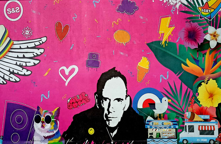 Graffitti of Fatboy Slim on the wall of PRYZM in Brighton. Photo by Elena A. Webb