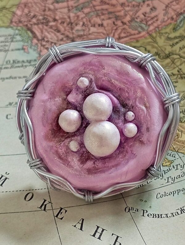 Pink Brooch by Elena Pozdnyakova