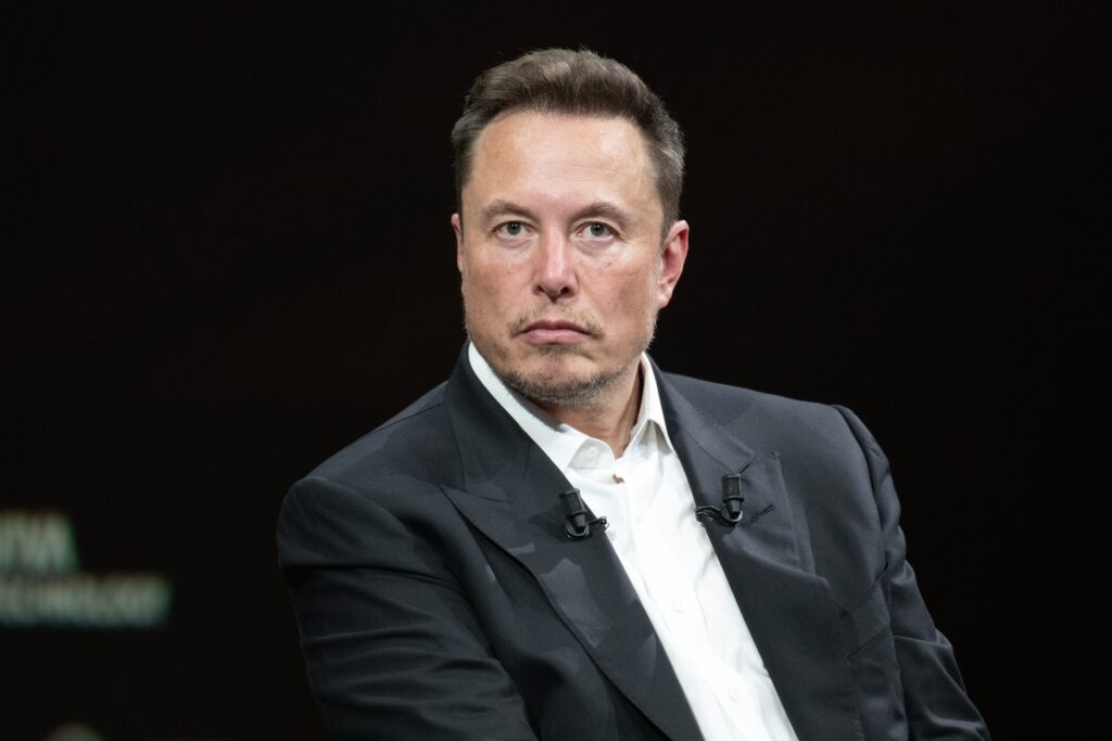 PARIS, FRANCE - June 16, 2023: Elon Musk, founder, CEO, and chief engineer of SpaceX, CEO of Tesla, CTO and chairman of Twitter, Co-founder of Neuralink and OpenAI, at VIVA Technology (Vivatech)