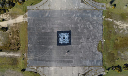 "Where Have All the Flowers Gone?" – An Anti-War Artwork by Street Artist 742 Appears on the Runway of the Former RAF Greenham Common | London Cult.
