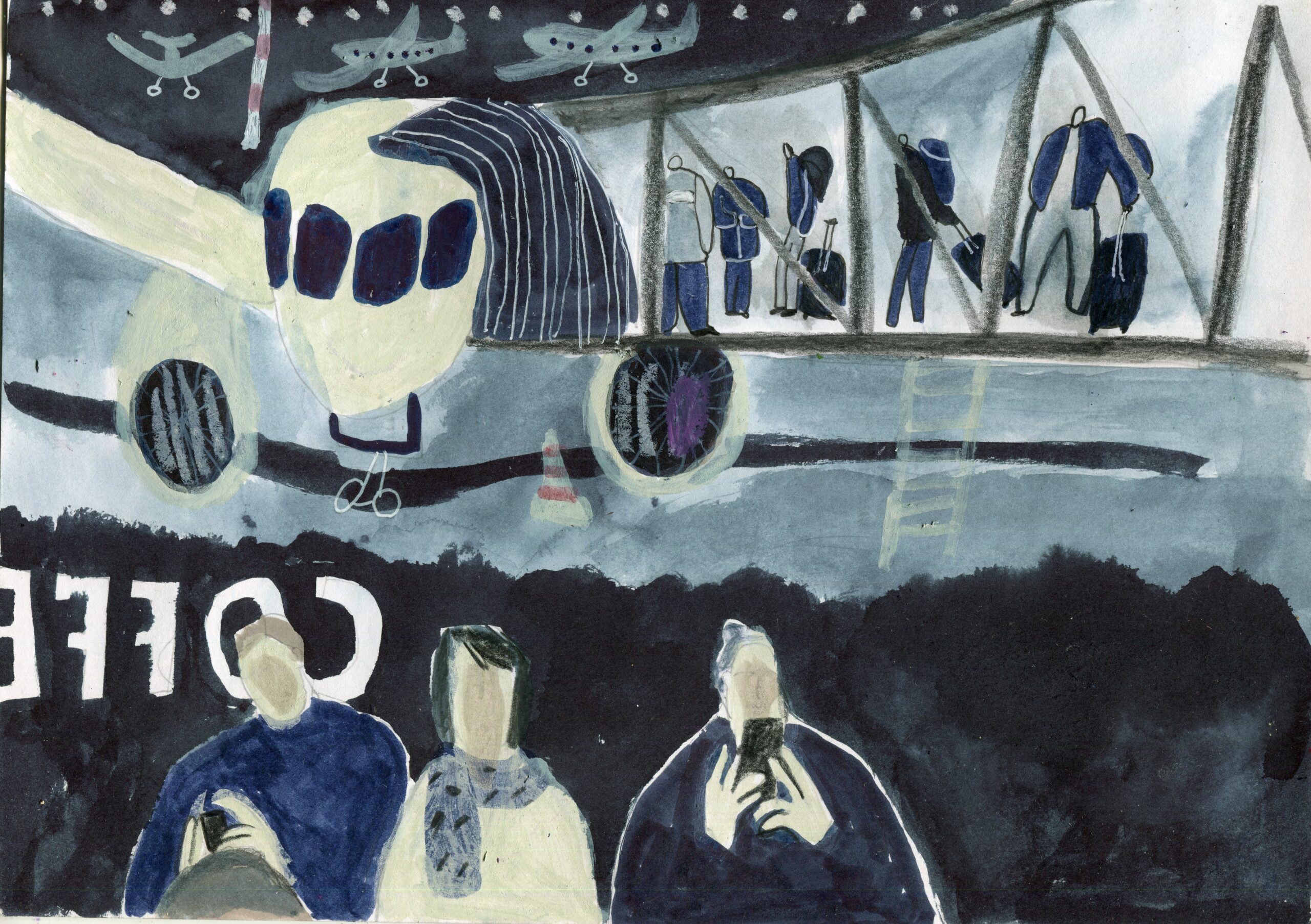 'Long Wait'. Sketch by Natalia Mirzoyan