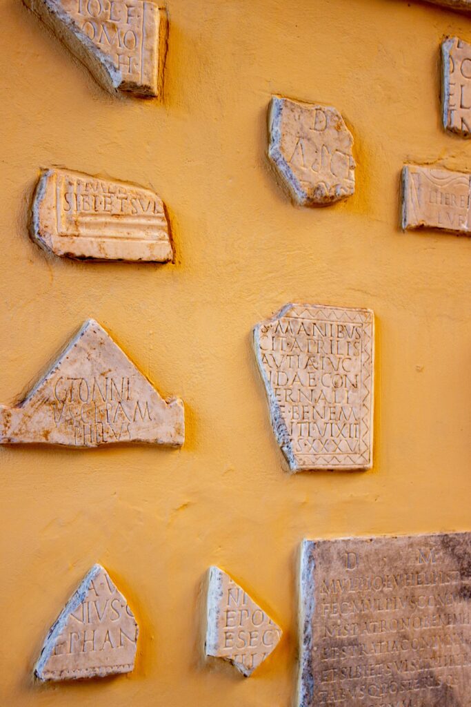 Close-up of Ancient Manuscript with Latin Text