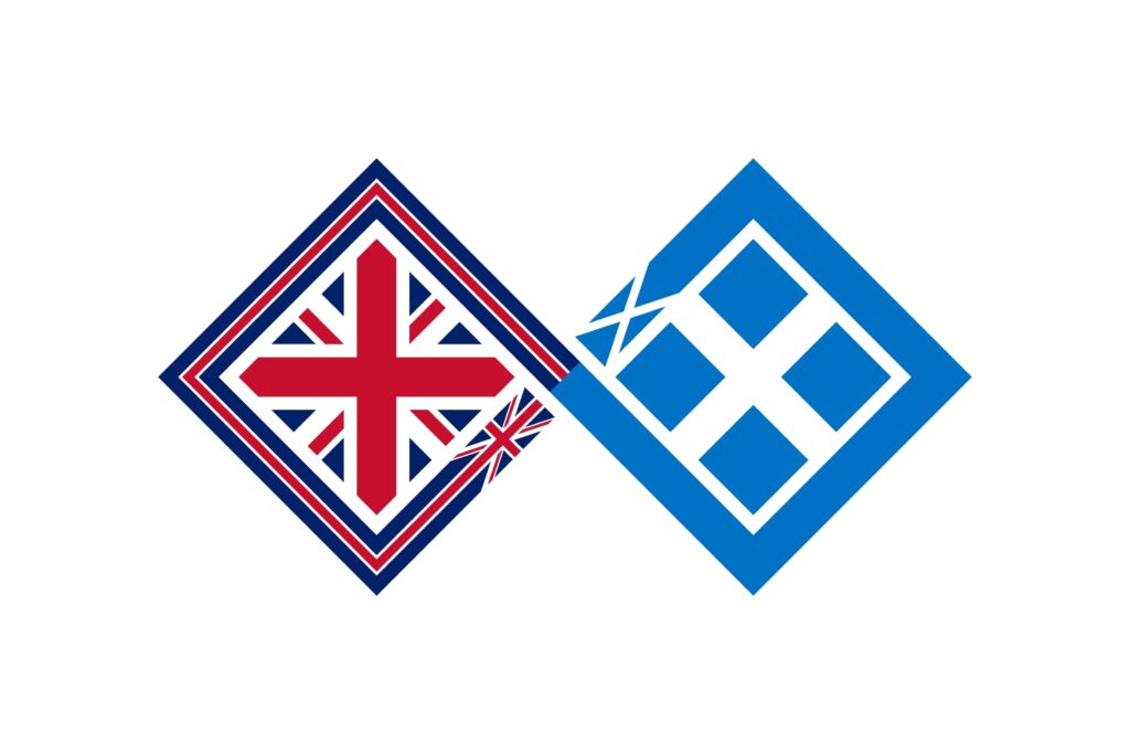 deal concept. english and scots gaelic language translation icon. vector illustration isolated on white background