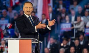Karol Nawrocki. Candidate for the office of the President of the Republic of Poland in the elections in 2025. Lodz, April 27, 2024, Poland