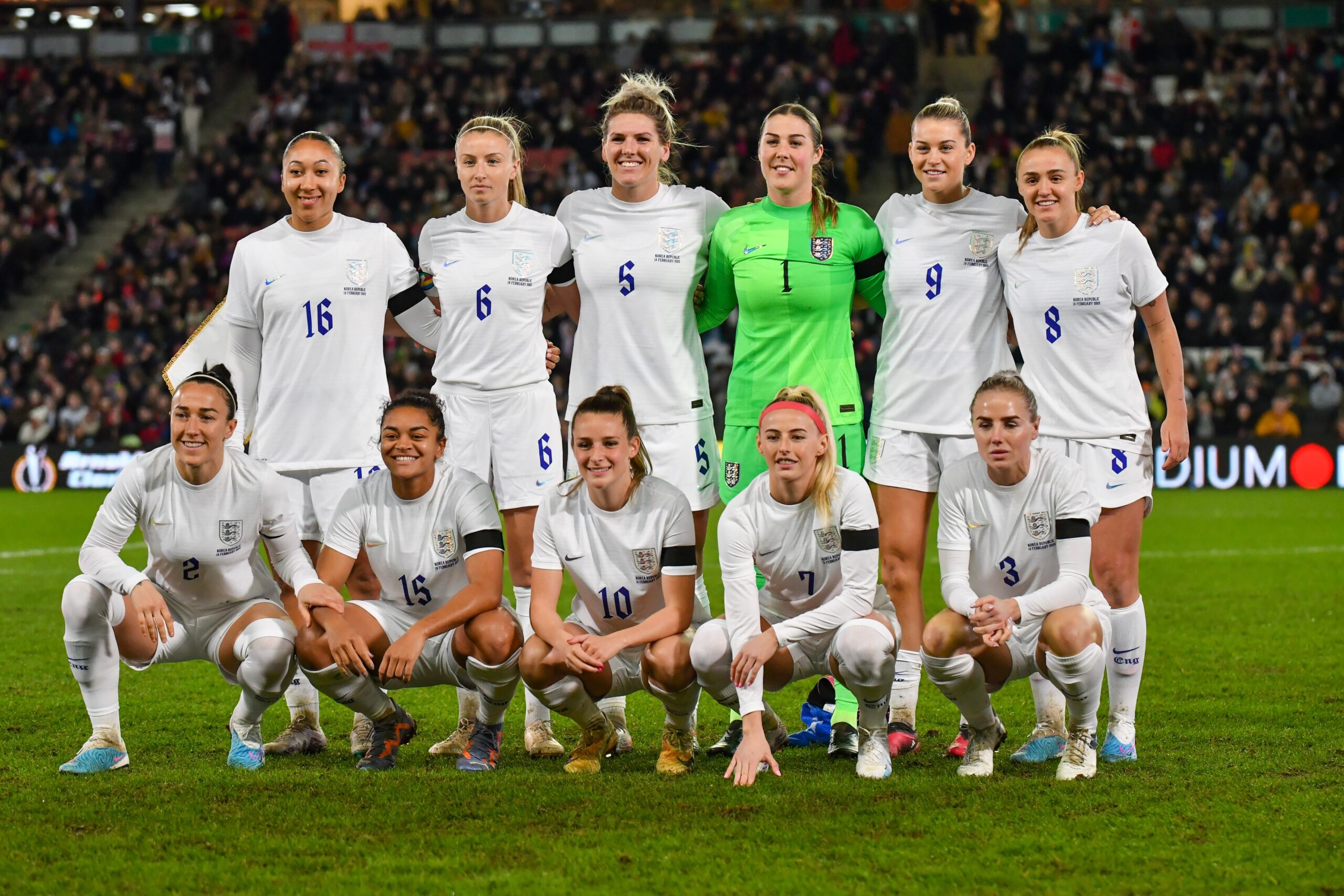 England team photo v South Korea during the Arnold Clark 2023