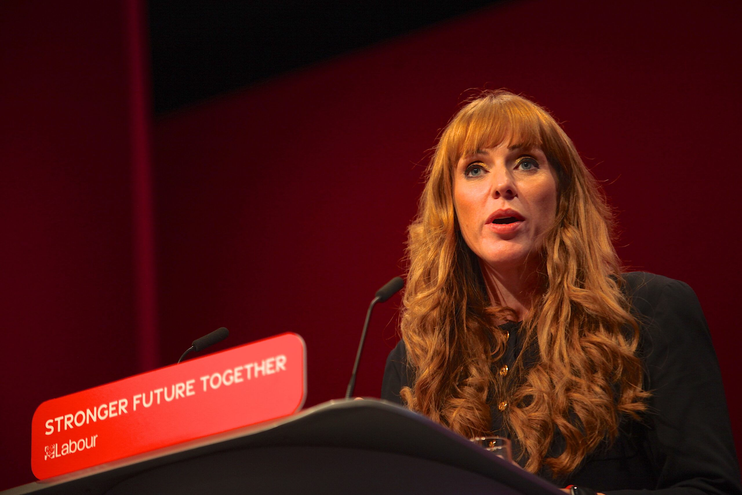 Labour Party Deputy leader Angela Rayner gives her speech at the Labour Party Conference