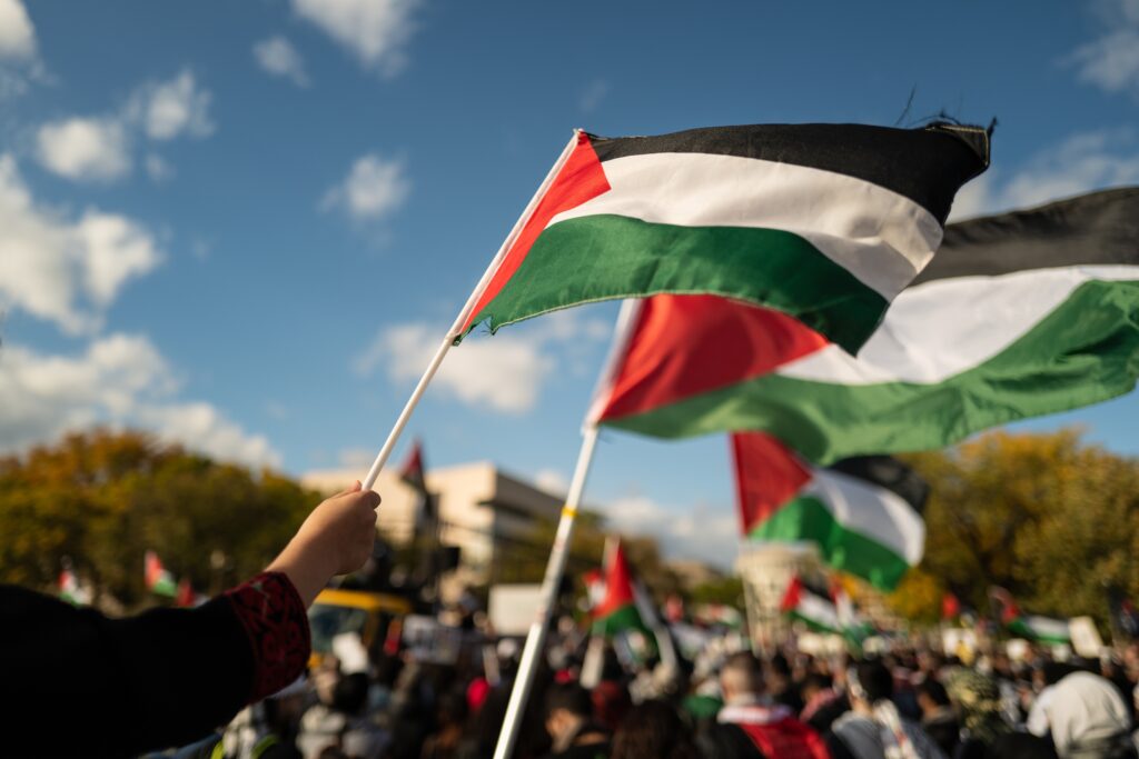 Pro-Palestine, anti-Israel protesters. Israel and Palestine in the Gaza Strip. War between Israel and Palestine. Gaza Palestine war. Hamas tsahal war. Palestines