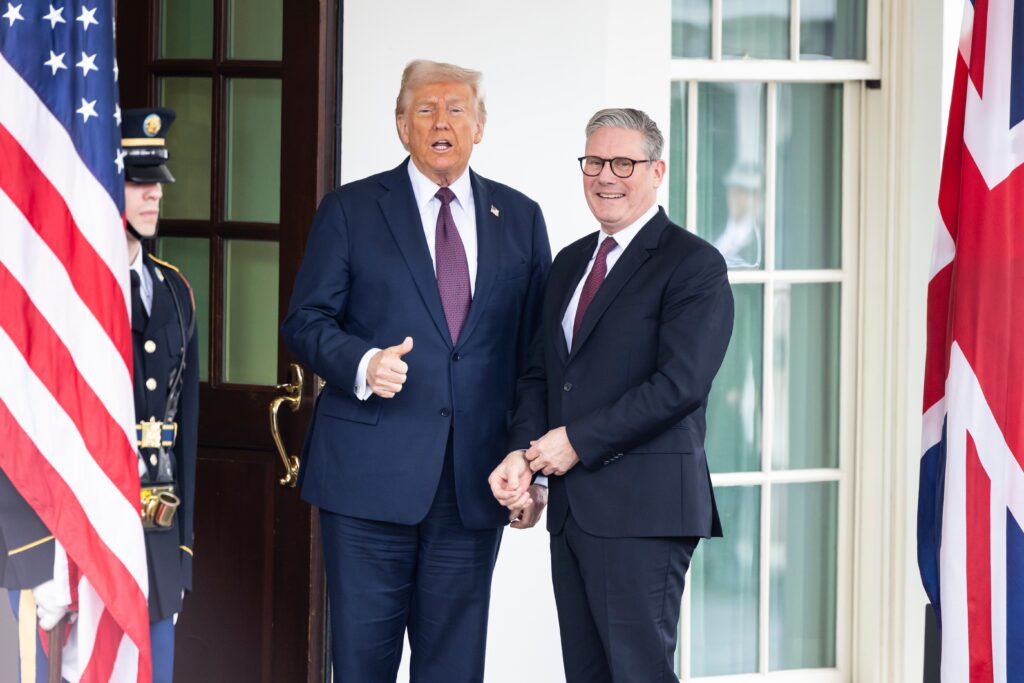 President Donald Trump with British Prime Minister Kier Starmer