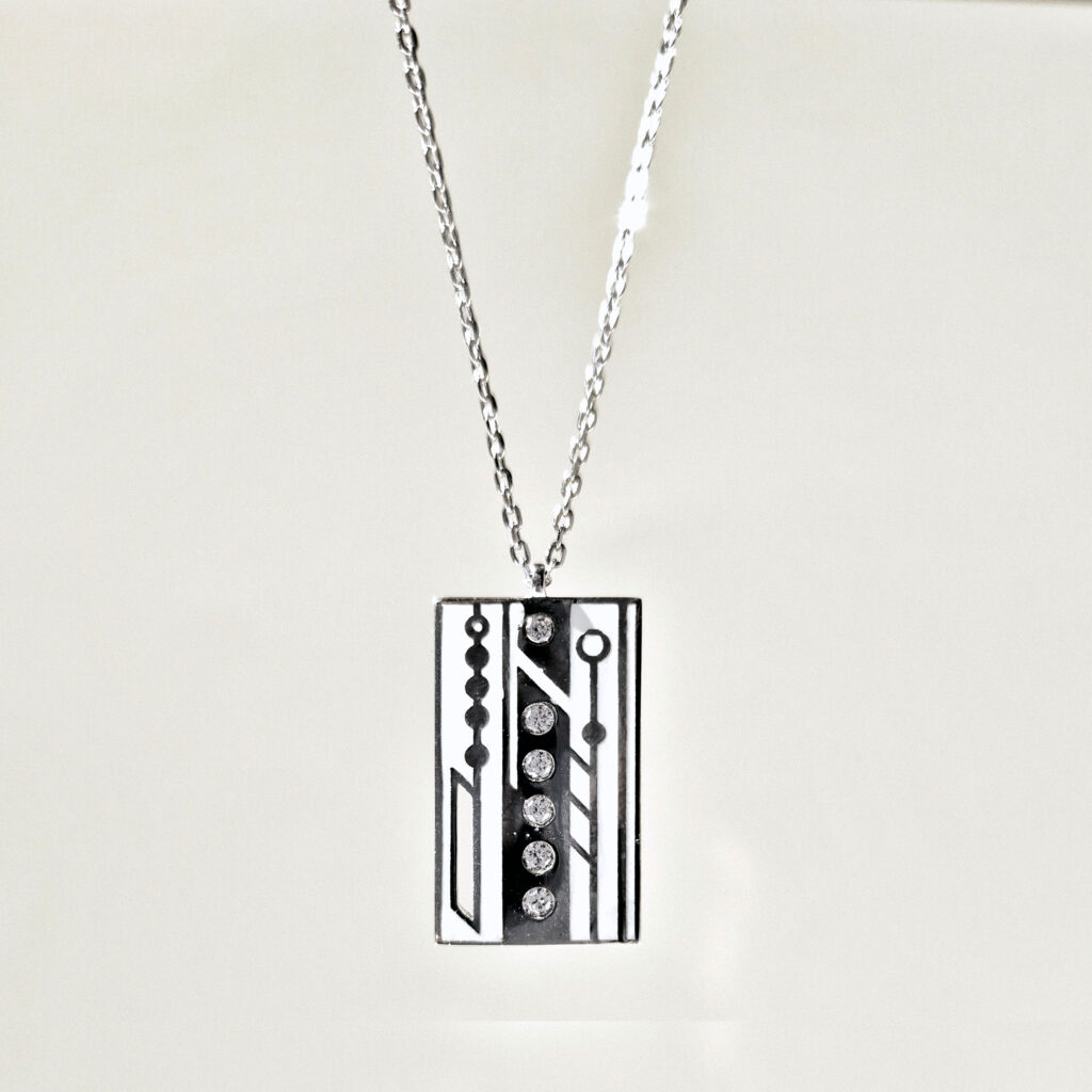 VITALIV “Sim card” pendant (white-black)