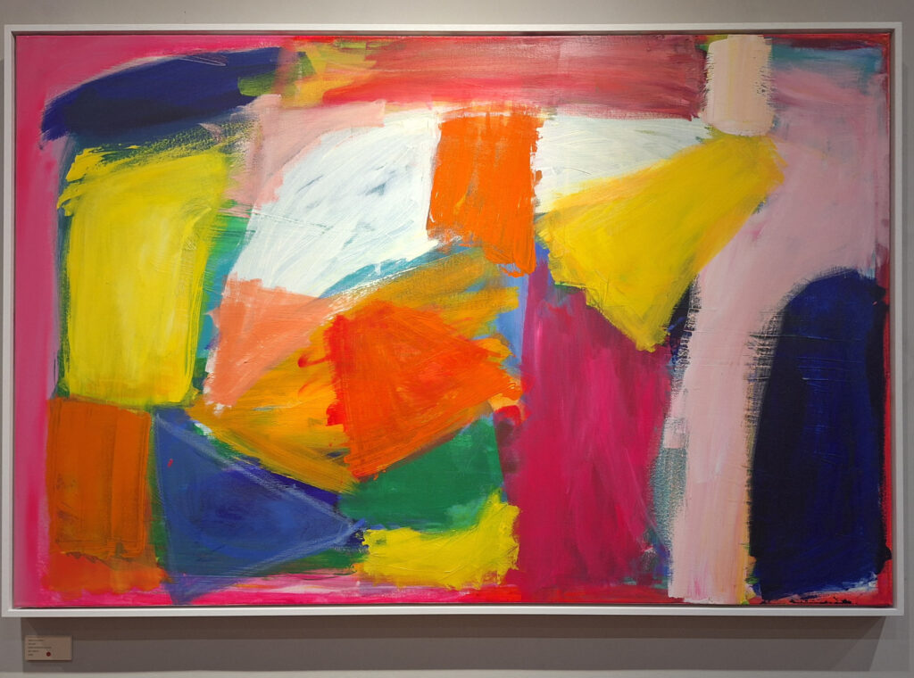 Sophie Lévy Burton | The Leap | Acrylic and oil stick on linen | 100 X 180 cm