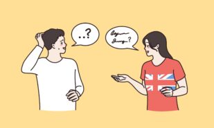 People talk different languages do not understand each other. Foreigners speak feel confused have misunderstanding. Linguistic barrier in communication. Flat vector illustration.