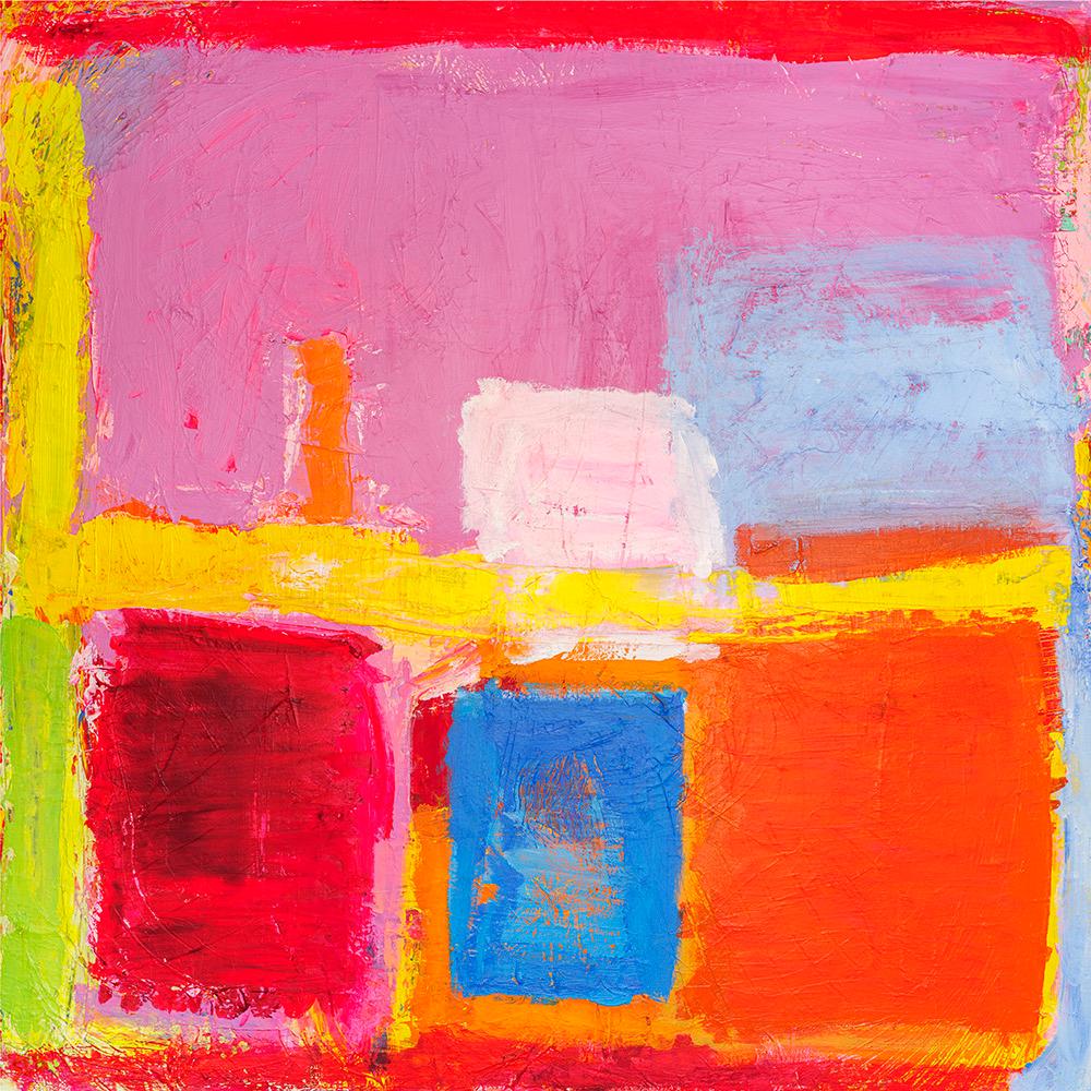 Sophie Lévy Burton, New Day. Acrylic on linen. 100 x 100 cm