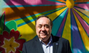 Alba party leader Alex Salmond an old man standing in front of the camera