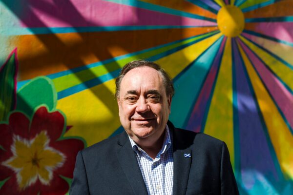 Alba party leader Alex Salmond an old man standing in front of the camera