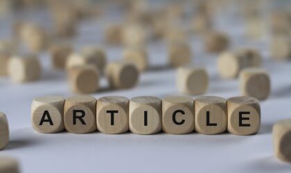 article - cube with letters, sign with wooden cubes