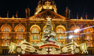 London's Belgravia decorated for Christmas, UK