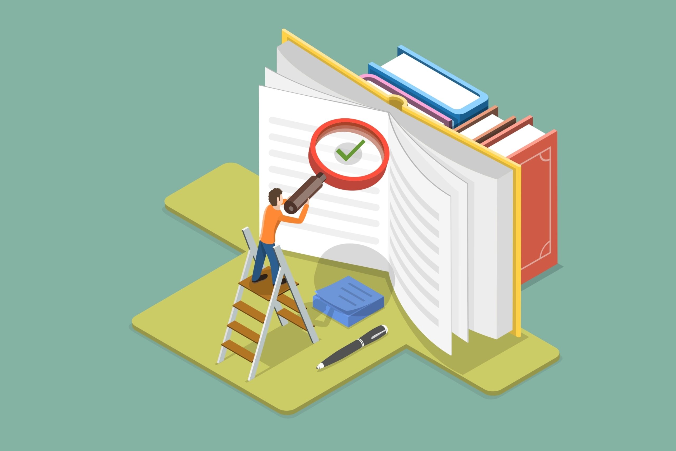 3D Isometric Flat Vector Conceptual Illustration of Etymology Study, Words History and Origins