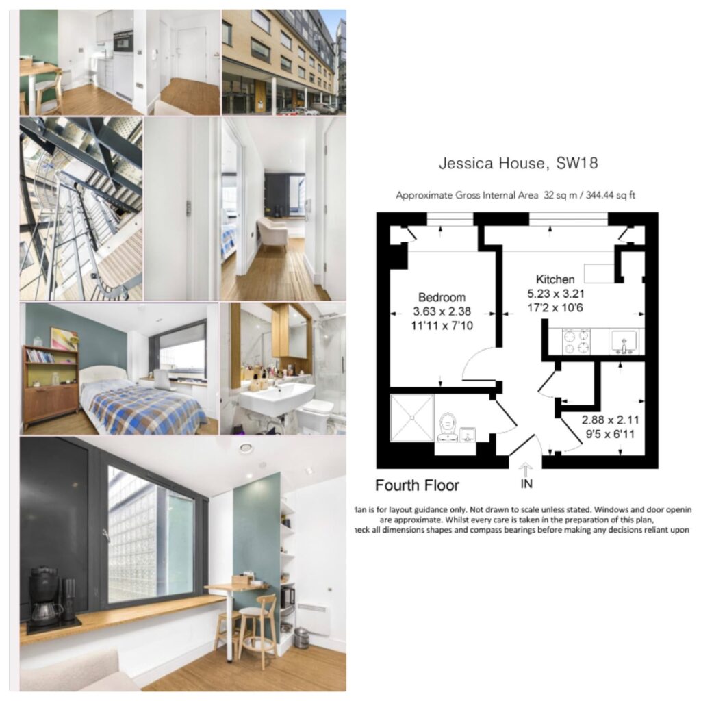 Фото и план 2-комнатной квартиры в Jessica House в Лондоне