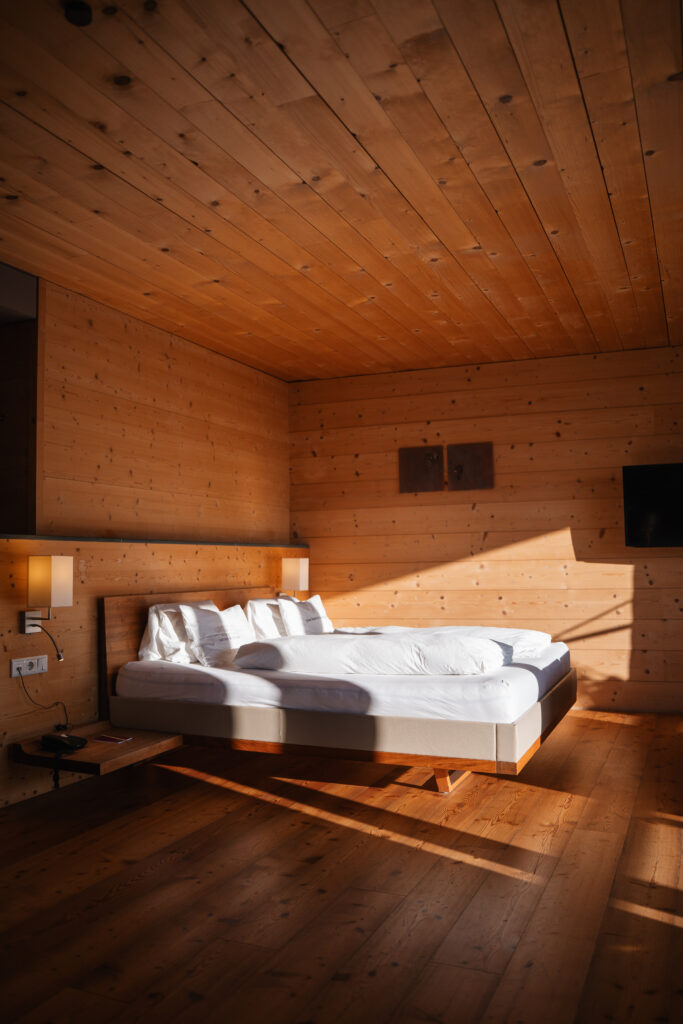 bed in a hotel room