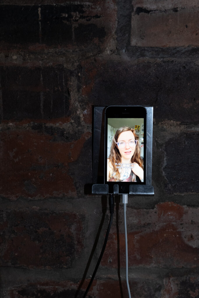 Kate Glenn, Story Time, Hold for 2x, 2026. Video. Installation view. Courtesy of the artist and Strange Field. Photo: Choin Lee