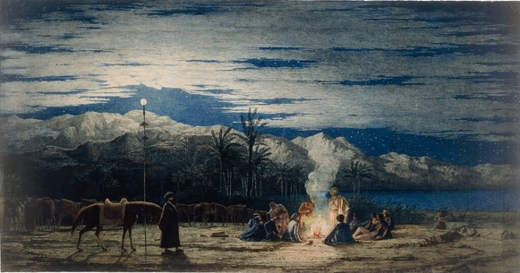 Ричард Дадд. Остановка в пустыне, около 1845